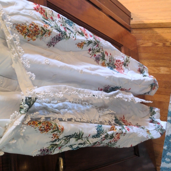 Farm Rio Jumpsuit white floral lace Large - Picture 4 of 8